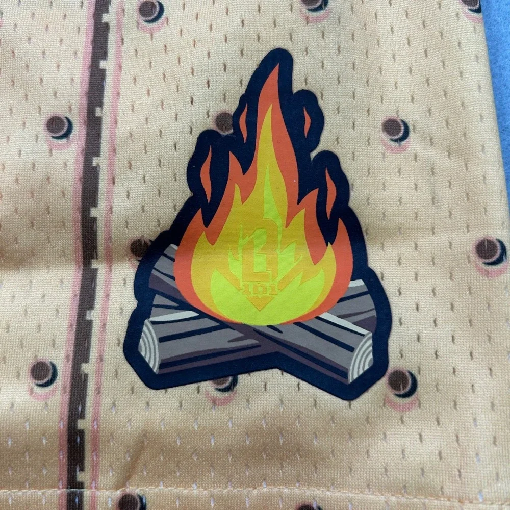 Baseball Lifestyle 101 Mens Smores Mesh Athletic Shorts Graham‎ Cracker Orange